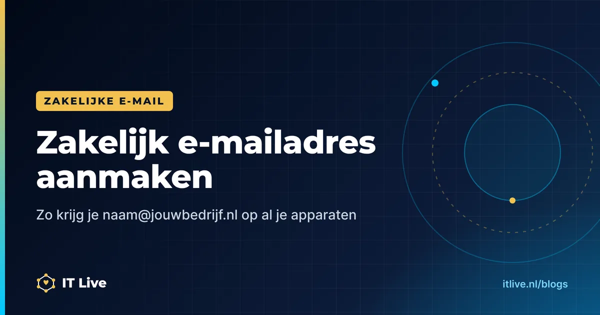 Zakelijk e-mailadres aanmaken: stappenplan voor je eigen domein