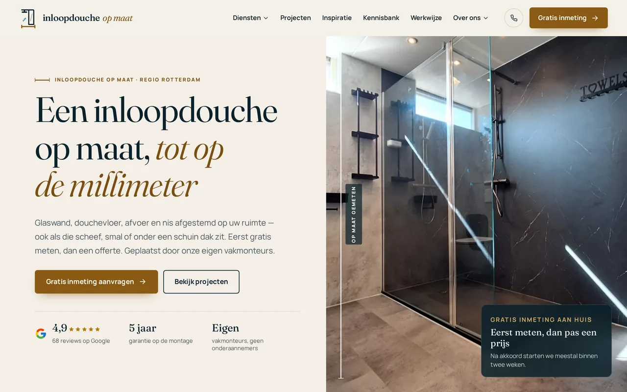 Inloopdouche op Maat