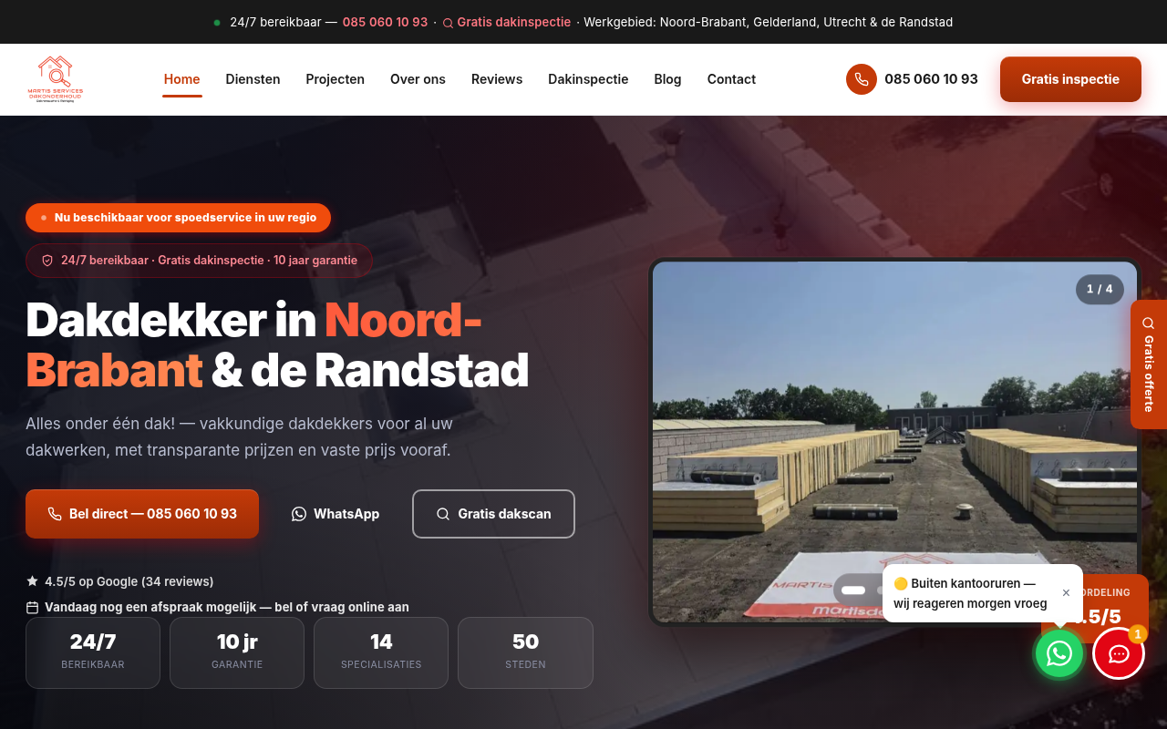 Martis Dakonderhoud — AI chatbot + website Layg